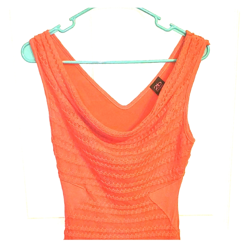 2B Bebe Coral BodyCon Sheath Dress Size Small